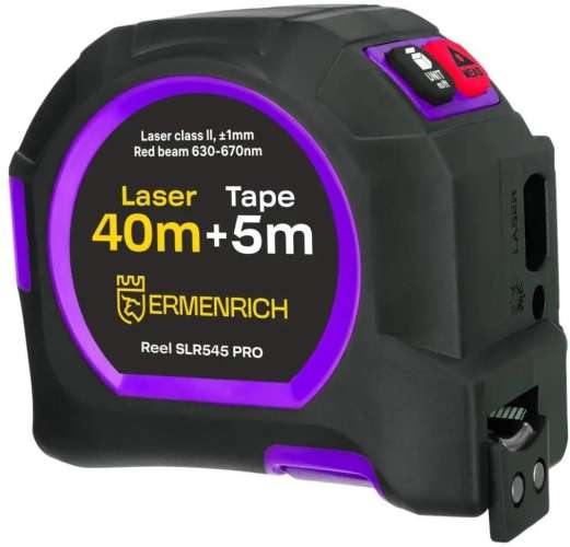 Лазерный дальномер ERMENRICH Reel SLR545 PRO, 2 класс лазера, 670нм, луч красный [84580]